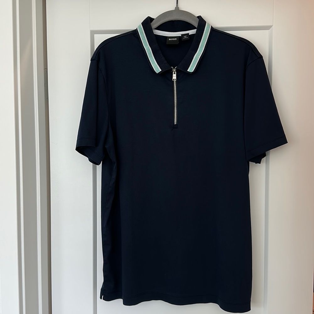 Hugo boss blue polo shirt